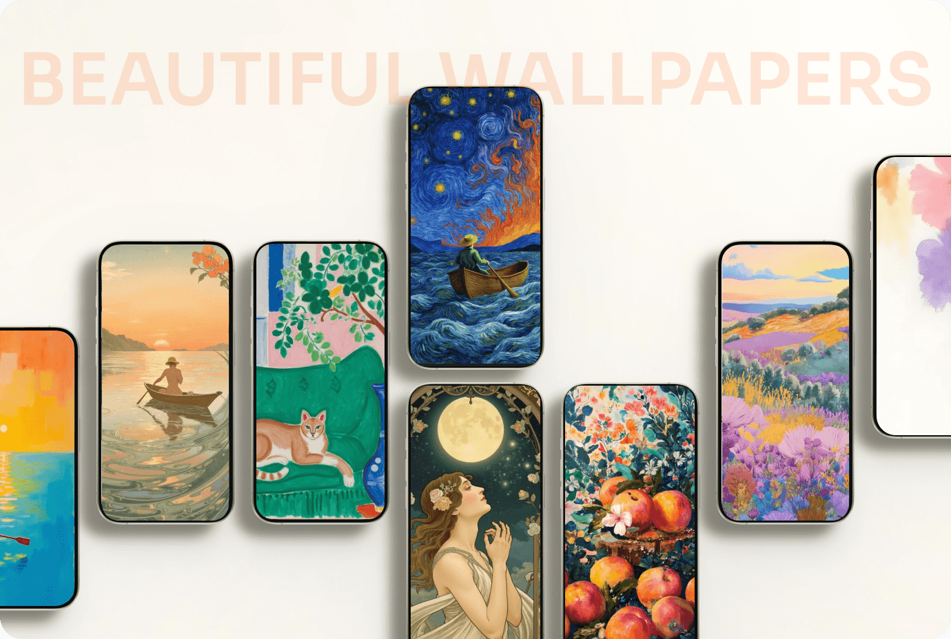 Phone wallpaper in different styles