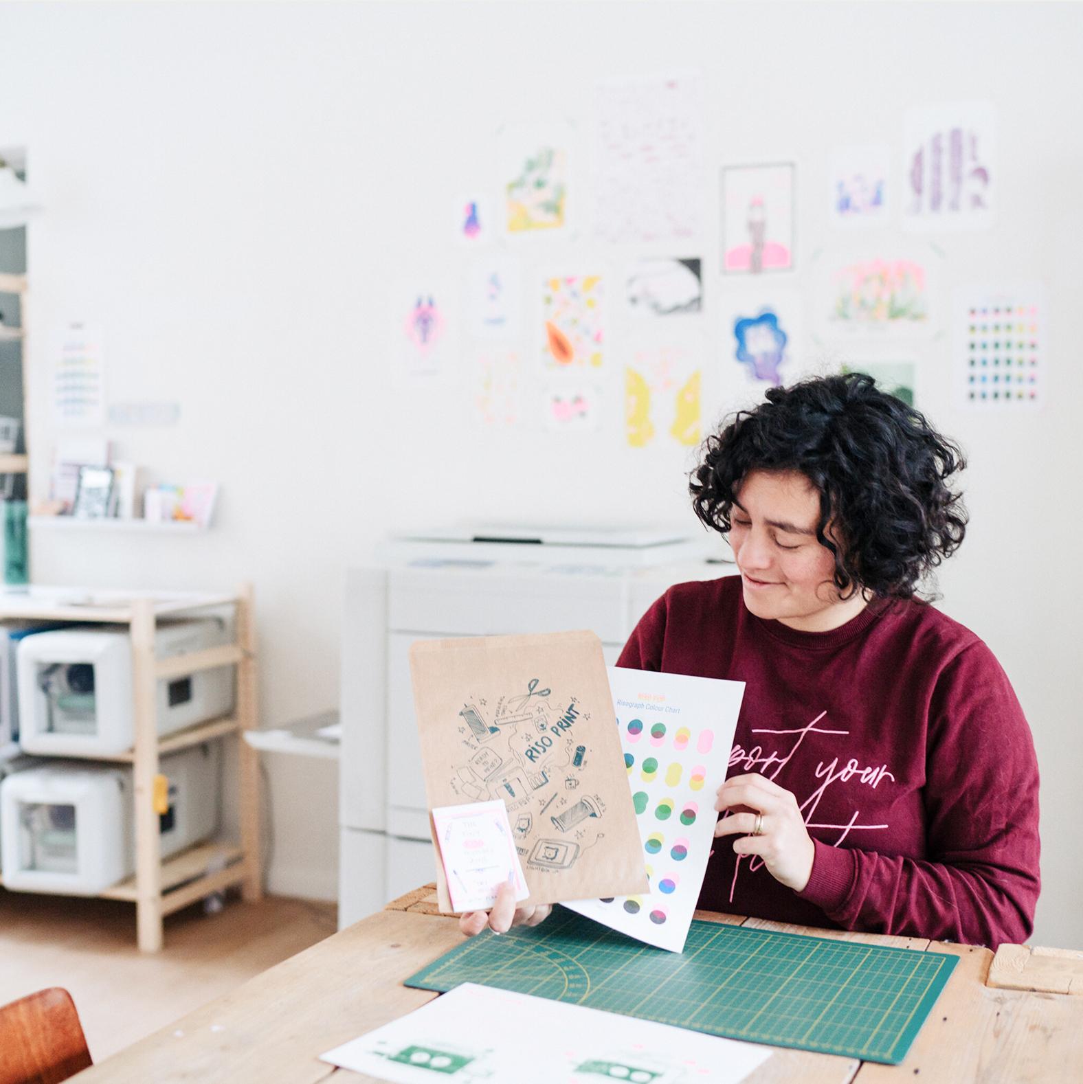 Person painting art