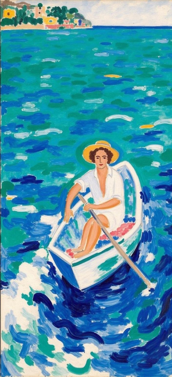 Phone wallpaper in the style of Matisse in Nice
